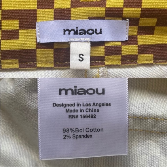 Miaou Fargo Pants in Yellow Checkered - Picture 8 of 8